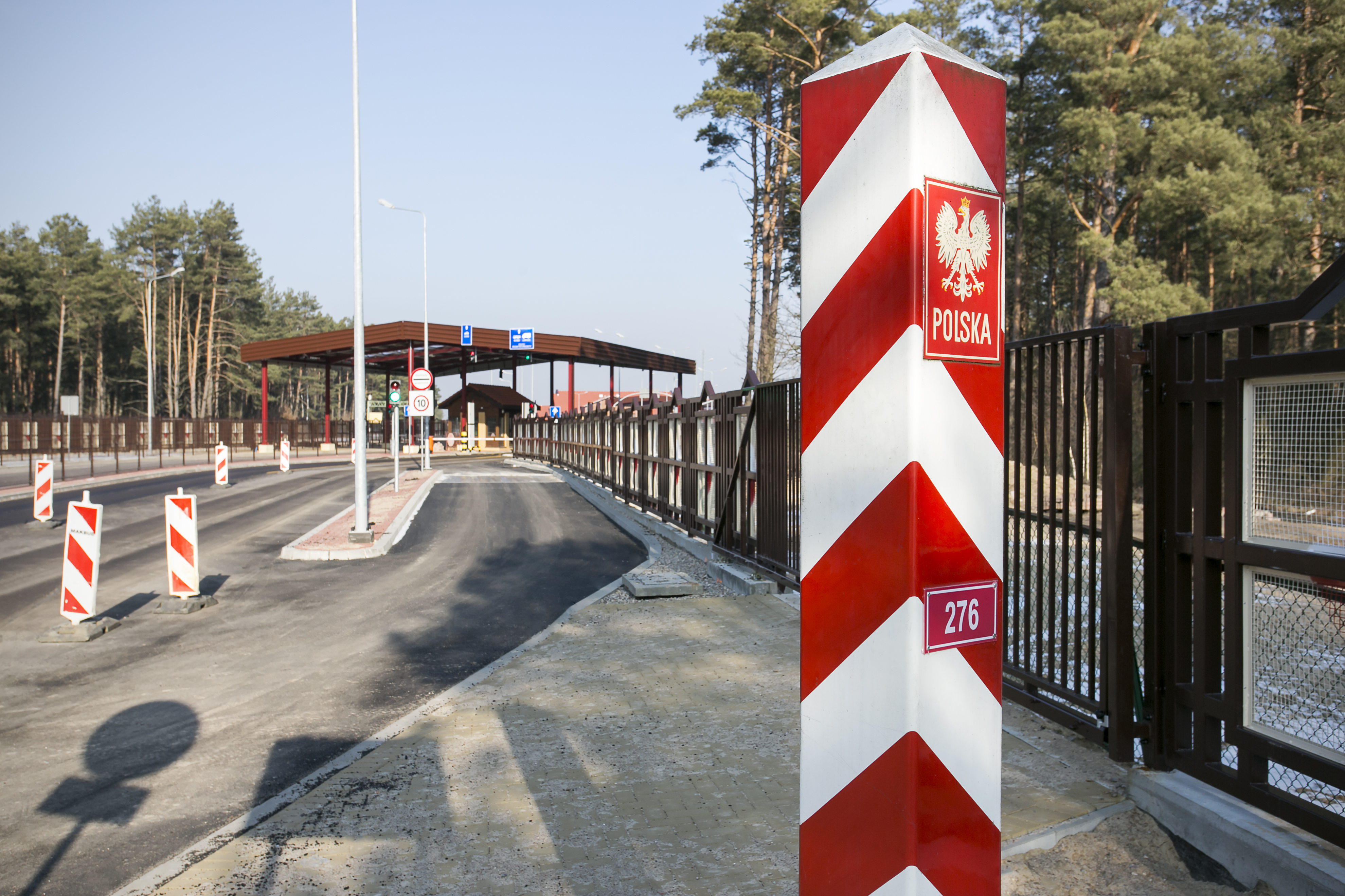 The area of road border crossing in Połowce